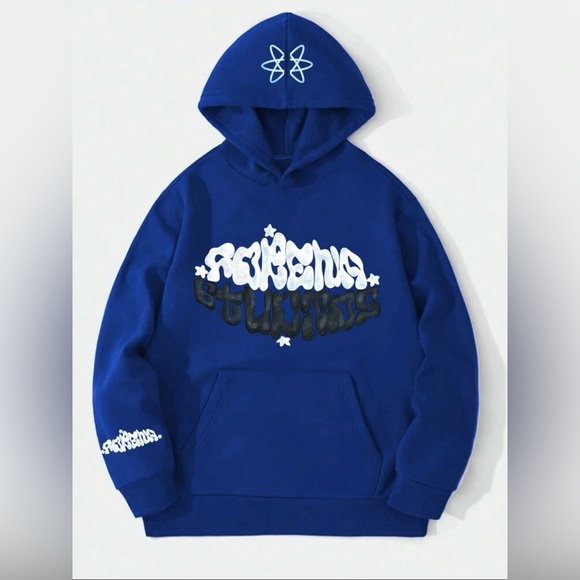 Manfinity EMRG Men's Letter Printed Hooded Casual Sweatshirt - Picture 3 of 3